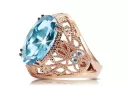 Original Vintage 14K Rose Gold Aquamarine Ring Vintage style vrc074r